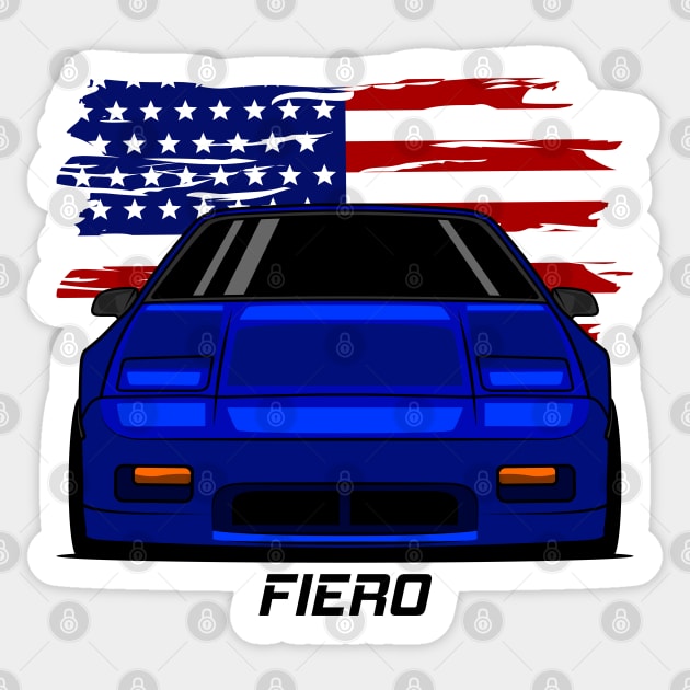 Front Blue Fiero Sticker by GoldenTuners